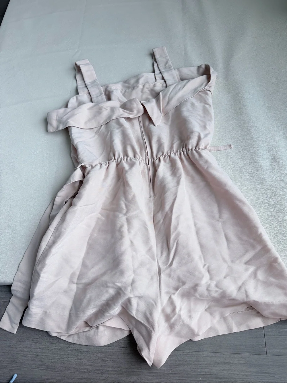H&M Light Pink Linen Blend Romper